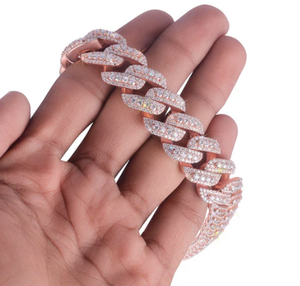 Collar de Plata de Ley con Dijes de Moissanita VVS1 Estilo Hip Hop, Pasa el Test de Diamantes, Cadena Cubana Zigzag Completamente Engastada - Product Image 2