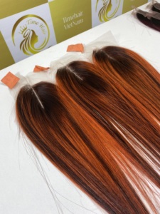 Fermeture de racine foncée 2*4 2*6 faisant des perruques femme noire Extensions de cheveux Machine trame faisceaux haut de gamme qualité cheveux humains - Product Image 3