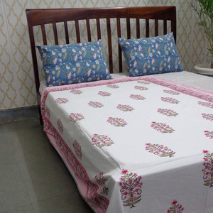 Nouvelle arrivée Couvertures personnalisées indien traditionnel main bloc imprimé doux Voile de coton double taille Dohar à vendre à bas prix - Product Image 4