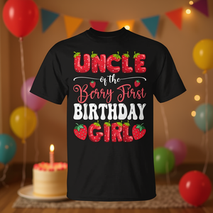 Maglietta promozionale per il primo compleanno di Berry, regalo degli zii, maglietta promozionale per il primo compleanno - Product Image 3