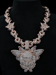 Colgante de Lujo Estilo Hip Hop Personalizado de Acero Inoxidable con Cuarzo ETA, Cristal de Zafiro, Moissanita VVS y Diamante Cultivado en Laboratorio, Resistente al Agua 30M para Uso Diario - Product Image 5