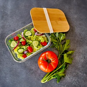 Contenitore per Pranzo in Vetro Personalizzato Color Kaki - Product Image 2
