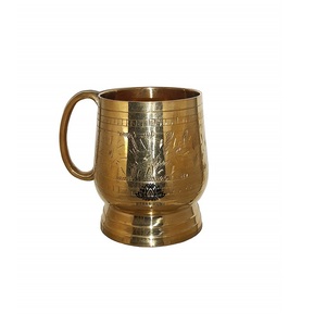 Tasse à boire en laiton de conception personnalisée tasse artisanale indienne pour la bière vin tasse à café - Product Image 5