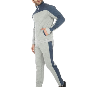Casual 2 peça treino masculino define manga comprida Zip completo jaqueta e moletom roupas esportivas Sweatsuits Athletic treino - Product Image 3