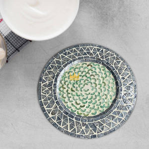 Belles assiettes décoratives en nacre, napperon MOP écologique facile à nettoyer pour le dîner et la fête de mariage - Product Image 2