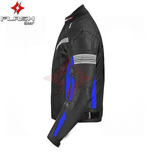 Chaqueta de Motocicleta Unisex Impermeable y Transpirable de Cuero/Poliéster con Protección CE para Todo Clima para Conducir, Competir y Viajar - Product Image 3