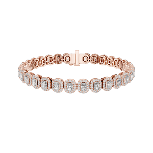 Bracelet tennis en diamant de laboratoire 7,04 CT, taille coussin, or 10KT, 14KT, 18KT et argent 925, options or rose, jaune, blanc - Product Image 3