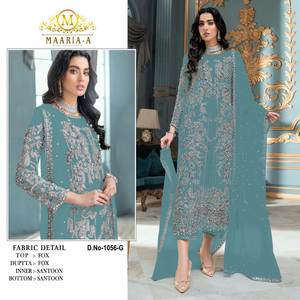 EID Special New Heavy Fox Georgette Pakistani <b>Suit</b> Embroidery and Stone Work Pakistani <b>Dress</b> <b>for</b> <b>Women</b> - Product Image 3