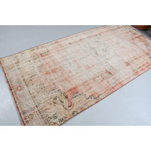 Tapis turc 4x8,9 pi (123x270 cm), tapis abstrait vintage rouge - Product Image 2