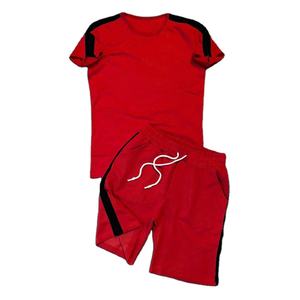 Nuevo Conjunto de Verano para Hombre, Camiseta de Manga Corta con Cuello Redondo y Pantalones Cortos Casuales, Corte Ajustado - Product Image 1