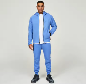 ชุดวอร์มขายดีสำหรับผู้ชาย ผ้าฝ้าย 100% แบบสั่งทำพิเศษ น้ำหนักเบา แห้งเร็ว ระบายอากาศได้ดี เอวยางยืดเต็มตัว สำหรับฤดูหนาว สีพื้น - Product Image 1