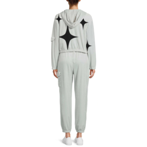 Trajes de chándal unisex personalizados para correr, Sudadera con capucha de patrón sólido, pantalones de chándal con cordón elástico hasta la rodilla, pantalones cargo, chándal, conjunto de 2 piezas - Product Image 4