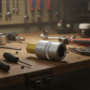 Hazet 1/2'' Screwdriver <b>Socket</b> Hexagonal Short Square with Knurling Product Category <b>Socket</b> - Product Image 3