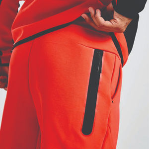 2026 OEM Design 69% Cotton 31% Polyester <b>Orange</b> Men Tech <b>Fleece</b> Tracksuit Full Zip Hoodie Joggers Sweatpants Sweat suit - Product Image 5