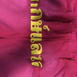 Shorts de sport décontractés pour hommes entièrement personnalisés Vintage French Terry Acid Wash Puff Print Thick Strings Confortable Cotton Material - Product Image 5