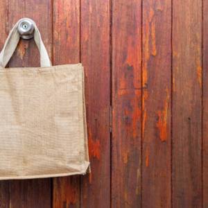 Eco-Friendly Jute <b>Tote</b> <b>Bag</b> Natural Grocery Shopping Sack with Rope Handle - Product Image 1