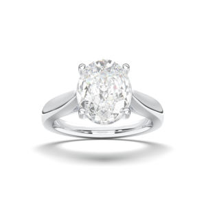 แหวนหมั้นเพชร1.00กะรัต/เทียบกับ F-G เพชรที่ทำด้วยมือทำจากทองคำขาว950ในห้องปฏิบัติการ - Product Image 1