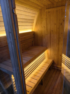 Sauna Cuadrada de Madera de Abeto Carbonizado para Exteriores con Calentador, Personalizada al por Mayor - Product Image 3