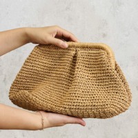 Adorable nouvelle tendance mode raphia papier paille sac Crochet femmes sac pleines couleurs acceptées personnaliser Logo/couleur/taille