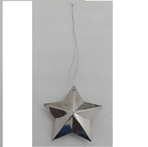 Adorno Colgante de Estrella Metálica Brillante, Estrella Decorativa Geométrica 3D con Cuerda para Decoración de Fiestas, Bodas y Eventos - Product Image 1