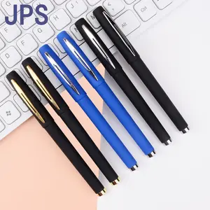 JPS OEM Boligrafo Personalizadカスタムペン広告ビジネスジェルペンロゴ付き格安プラスチックブラックスポーツボールペンプロモーション0.5 Mm