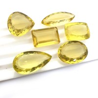 Quartz Citron Naturel, Pierre Facettée Mélangée, Gemme Jaune de 10-20mm, Pierre Précieuse en Vrac pour la Fabrication de Bijoux, Bagues, Pendentifs, Bracelets