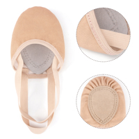Chaussons de danse souples multicolores pour femmes, en stock aux États-Unis, avec empeigne en cuir véritable et doublure en coton, pour la pratique et la performance