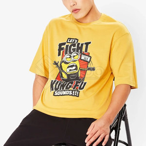Camiseta media estampada de manga con estilo para hombre al mejor precio 100% algodón Street Wear Low MOQ - Product Image 1
