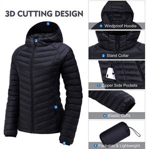 Chaquetas de Invierno para Hombre, Estilo Bomber, Cuello Alto, Cortavientos, con Capucha, Tejido Grueso de Lona, Personalizadas, al por Mayor, para Exteriores - Product Image 3