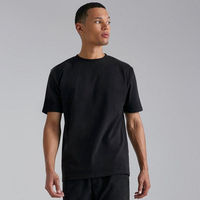 T-shirt Homme Col Rond Manches Courtes Coupe Slim Grande Taille Coton/Fibre de Bambou Uni Respirant Séchage Rapide Anti-Plis Écologique