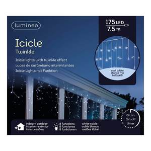 Cortina de Luces Navideñas Kaemingk de 175 Luces Blancas Frías LED, 8 Modos de Iluminación, IP44, 7.5+5m de Longitud, Modelo 494820 - Product Image 2