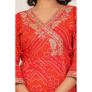 Cotton Embroidered <b>Chikankari</b> <b>Kurta</b> Set 3-Piece Indian Pakistani Style Salwar Kameez Reyon Silk Fabric Heavy Party Wear Suit - Product Image 6