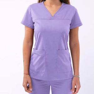 Uniformes médicos para hombres y mujeres, conjuntos de uniformes de enfermería con bata quirúrgica de manga corta, ropa de Hospital tejida - Product Image 3