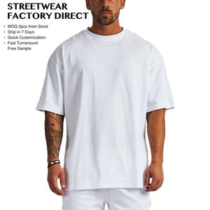 เสื้อยืดโอเวอร์ไซส์ผู้ชาย ผ้าฝ้าย 100% หนัก 180 กรัม พิมพ์ลาย DTG โลโก้ เสื้อยืดสีสโตนฟอกกรด สไตล์วินเทจ เสื้อยืดสั่งทำพิเศษ - Product Image 1