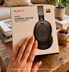 Auriculares Inalámbricos Havit H655BT con ANC de 43 dB para Dispositivos con Bluetooth 5.3, 10-15 Horas de Duración de la Batería, Modo de Baja Latencia para Juegos, IPX-4 - Product Image 3