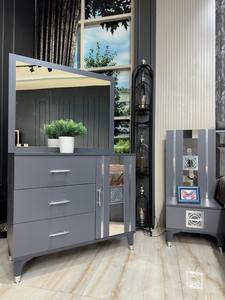 Juego de muebles de dormitorio de madera y tablero de MDF de lujo moderno personalizado con características de almacenamiento duraderas de Metal para el hogar, Hotel, Villa, apartamento - Product Image 6