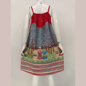 Mini robe d'été sans manches pour femmes Floral col carré sans manches robe d'été décontractée avec poches ODM chemise de nuit Chrysanta - Product Image 2