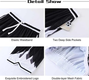 Vente en gros de shorts de basket double épaisseur pour hommes shorts de basket-ball vêtements de sport directs usine - Product Image 6