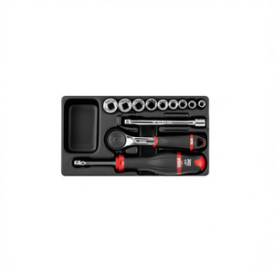 Usag 12-Piece <b>Ratchet</b> Set with Hexagonal <b>Sockets</b> and Inserts - Product Image 2
