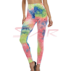 Mallas de sublimación cómodas de compresión de cintura alta Pantalones de yoga impresos con logotipo personalizado Ropa deportiva de punto con material cómodo - Product Image 2