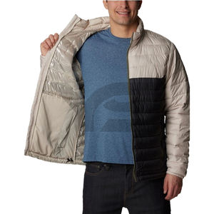 Veste bouffante en coton avec logo personnalisé pour hommes en vente de gros Manteau d'hiver rembourré à bulles en polyester Veste bouffante d'extérieur - Product Image 5