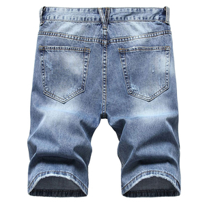 New Style Streetwear Custom Logo <b>Jeans</b> Clothing Fashion <b>Ripped</b> Patch <b>Men</b> Pants Straight Denim <b>Jean</b> Shorts <b>Men</b> Wholesale - Product Image 2