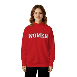 Sweat-shirt à col montant pour femme, manches longues, en tissu extensible léger, polyester/coton, coupe moderne, fournisseur - Product Image 1