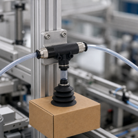 Générateur de vide à échappement latéral VUH05-44J, aspiration d'entrée 4 mm, port d'échappement externe 6 mm, éjecteur d'air pneumatique pour système de vide