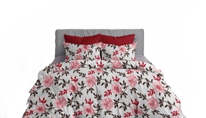 100% Cotton King Size Floral Eco-friendly 200TC Bedspread <b>Duvet</b> Cover Home Use White & Other Colors Custom Designs Made in India - Product Image 3