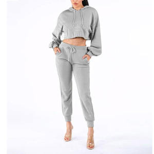 เสื้อครอปมีฮู้ดสำหรับผู้หญิงเสื้อครอปแบบปรับแต่งได้ - Product Image 1