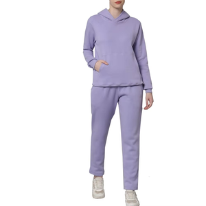 Ensemble de survêtement décontracté 2 pièces pour femme, personnalisé, couleur unie, réversible, séchage rapide, vente chaude - Product Image 1