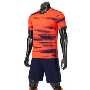 <b>Men's</b> Lightweight Breathable <b>Red</b> Black Soccer Uniform Set Modern Graphic Design Jersey <b>Shorts</b> for Training Matches Front Solid - Product Image 4