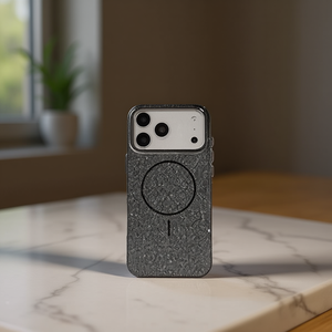 Coque de téléphone portable en TPU+PC avec anneau magnétique pour charge sans fil, design CD gaufré couleur unie pour 16 Pro Max - Product Image 2