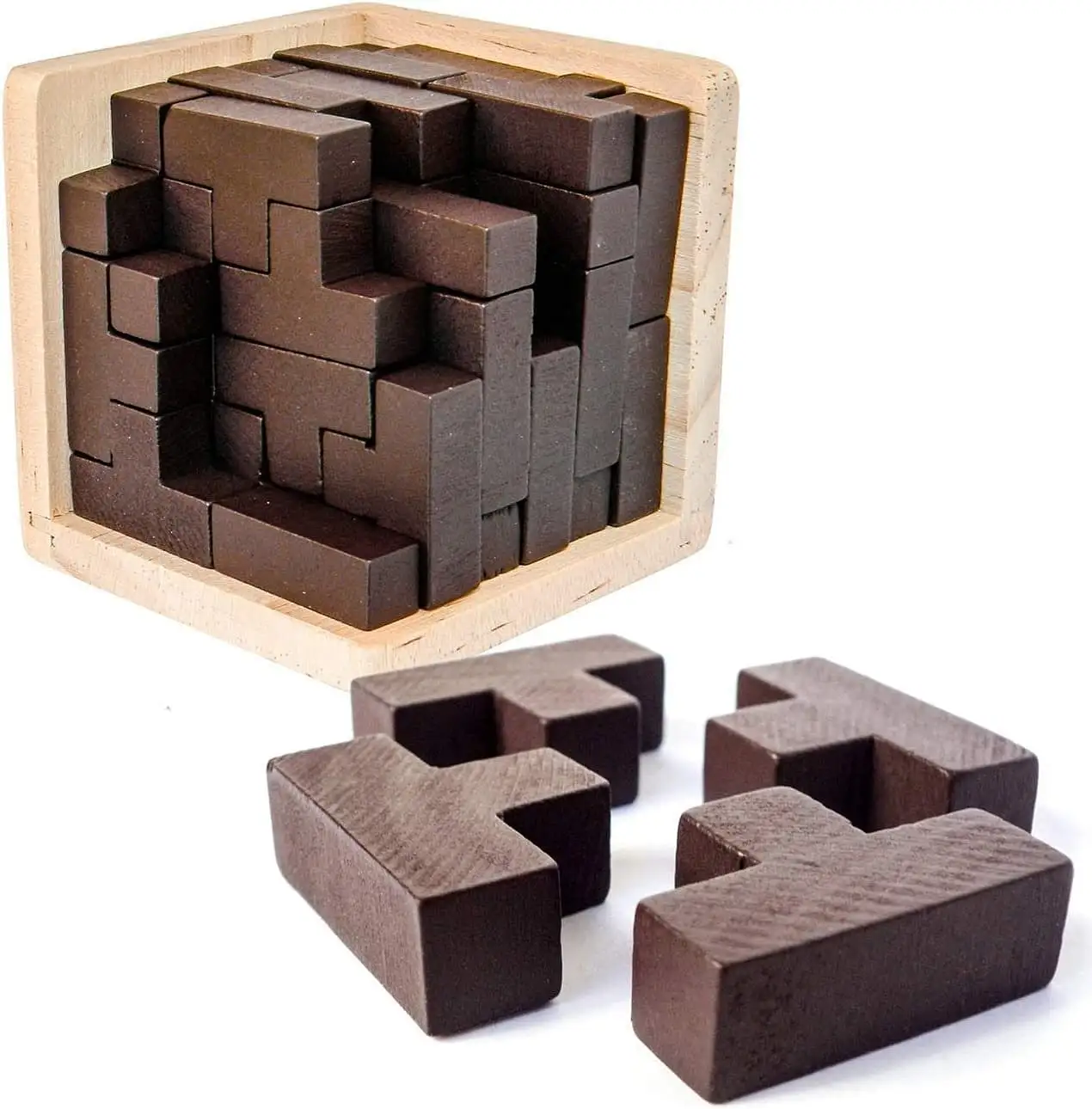 Wooden Brain Teaser Puzzle game for kids wooden puzzle from tradnary